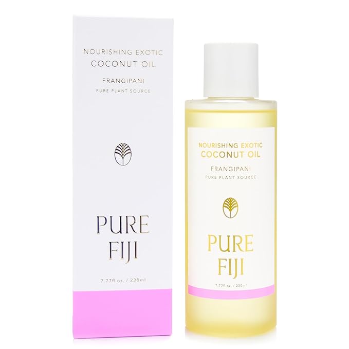 PURE FIJI Nourishing Exotic Coconut Body Oil, Frangipani (7.7 fl oz/230ml) - Bloomnest