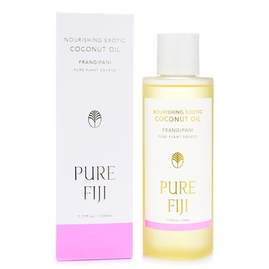 PURE FIJI Nourishing Exotic Coconut Body Oil, Frangipani (7.7 fl oz/230ml)