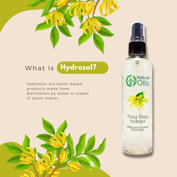 GreenHealth Ylang Ylang Hydrosol (Floral Water) - 32 fl oz Plastic Jug w/Cap - 100% Pure (NOT Oil) - Bloomnest