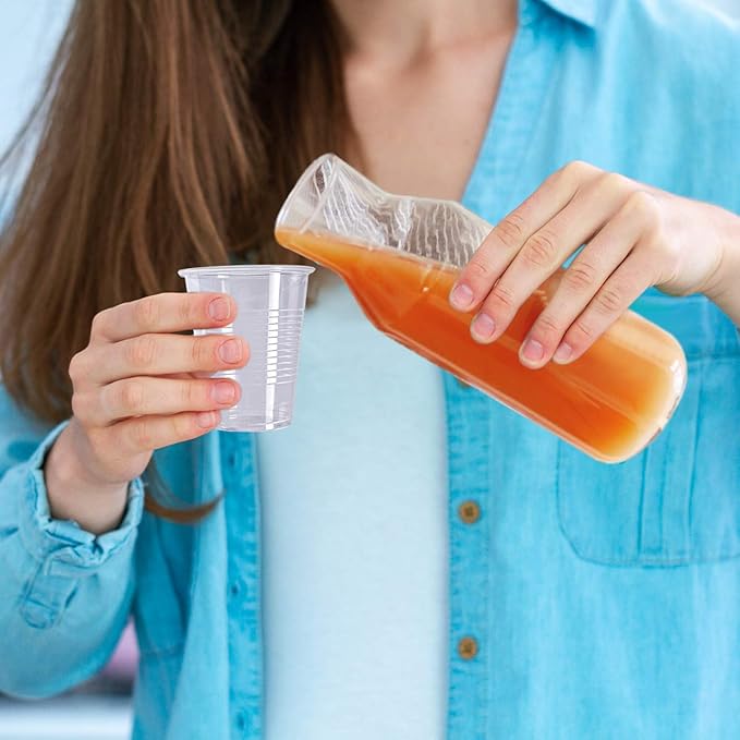 Turbo Bee 5oz Disposable Plastic Cups 500 Pack - Small Drinking & Sample Cups, Bulk Multi-Use Tumblers for Beverages, Mini Desserts, Home, School, Parties, or Commercial Use - Bloomnest
