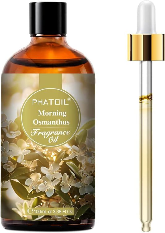 PHATOIL 100ML Morning Osmanthus Fragrance Oils, Huge 3.38fl.oz Bottle Morning Osmanthus Oil, Pure Aromatherapy Oils for Diffuser, Humidifier, Scented Oils for Soap, Candle Making - Bloomnest
