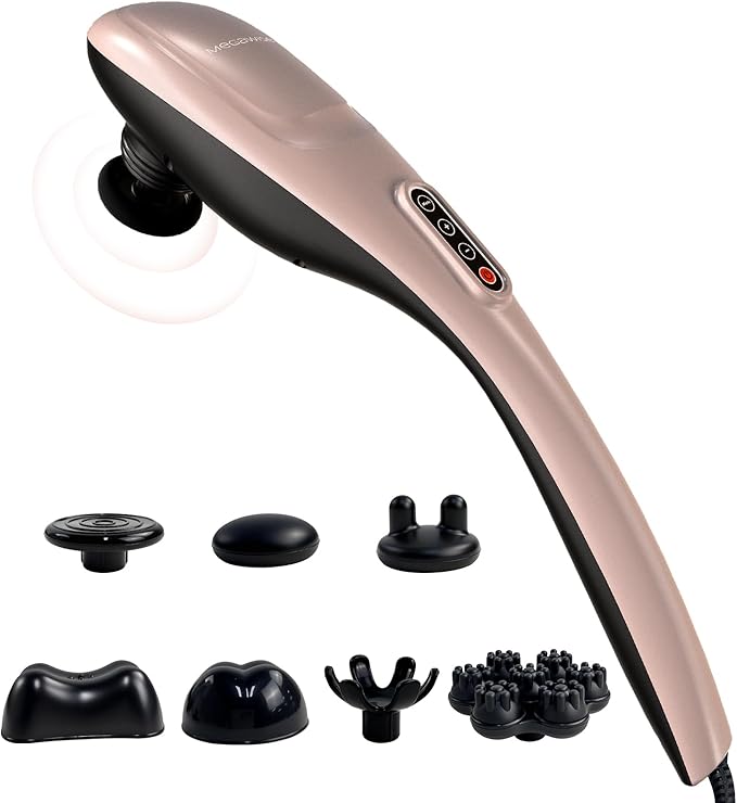 MEGAWISE Handheld Back Massager | Deep Tissue Percussion Massage for Back, Neck, Shoulders, Waist and Legs (Rose Gold) - Bloomnest