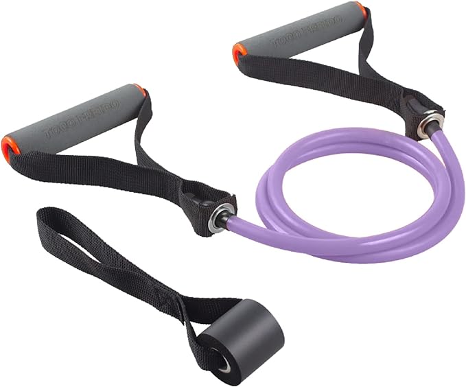 Single Resistance Bands, Workout Bands with Handles and The Exercise Bands with Door Anchor, Suitable for Resistance Training, Physical Therapy, Home Workouts, Boxing Training
