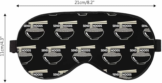 Ramen Sleep Eye Mask Noodle Restaurant Logo Men Women Sleep Mask with Adjustable Strap Eye Cover Eye Shade for Travel, Nap,Meditation - Bloomnest
