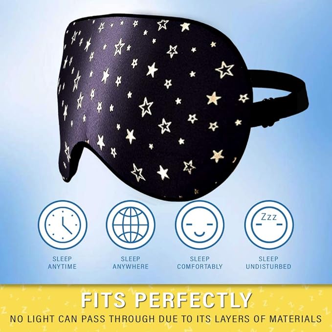 Silk Sleep Eye Mask for Men Women, Comfortable Super Soft Eye Mask with Adjustable Strap, 100% Pure Silk, Works with Every Nap Position, Ultimate Sleeping Aid Blindfold, Blocks Light, Jersey Slumber - Bloomnest