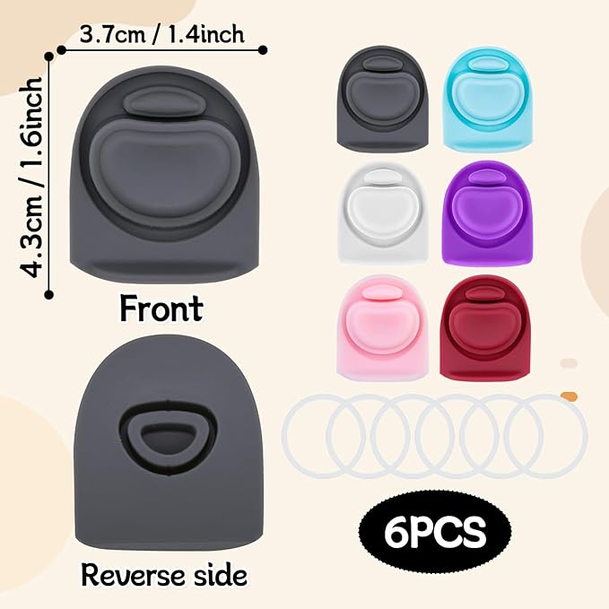 6 Sets Replacement Stopper and O Ring Gasket Compatible with Owala FreeSip 24oz 32oz,Water Bottle Lid Insert Cap Rubber Seal Parts for Owala 16/19/24/32/40oz Mouthpiece Accessories F6 Frokolla