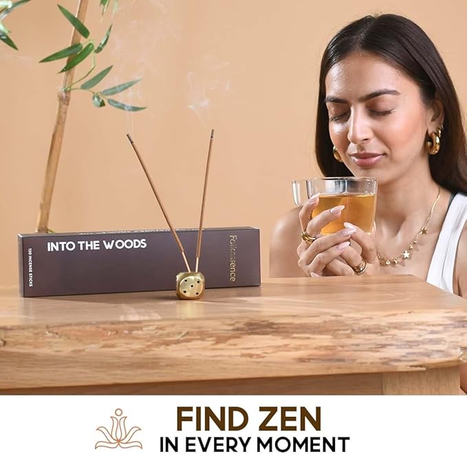 Folkulture Incense Sticks | Set of 6 (120) Insence-Sticks with 45 Mins Burn Time | Non Toxic Sandalwood, Eucalyptus, Cedar, Palo Santo | Organic White Sage Inscents - Bloomnest