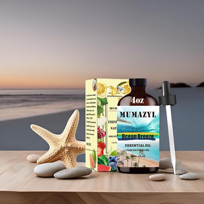 Ocean Breeze Essential Oil, Ocean Breeze Oil 4 Fl Oz 120ML for Diffuser Humidifier Yoga Cleaning DIY Candle Soap Making Fragrance Oils - Bloomnest