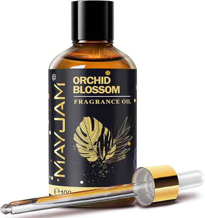 Orchid Blossom Fragrance Oil Essential Oil, MAYJAM 3.38FL.OZ Orchid Blossom Oil for Diffusers for Home, Long Lasting Scented Oils for Soap Candle Making - 100ML - Bloomnest
