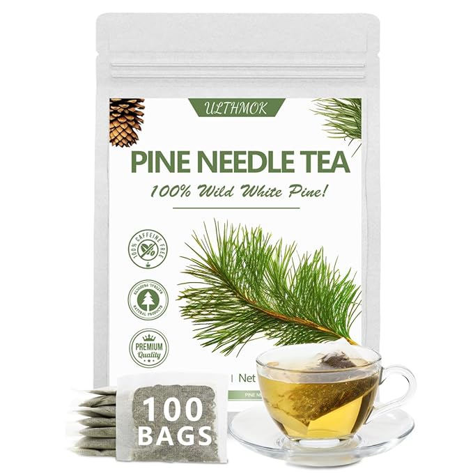 Premium 100 Pine Neddle Tea Bags,100% Picked from Natural Wild Pine Neddle, No Caffeine & No Additives. - Bloomnest