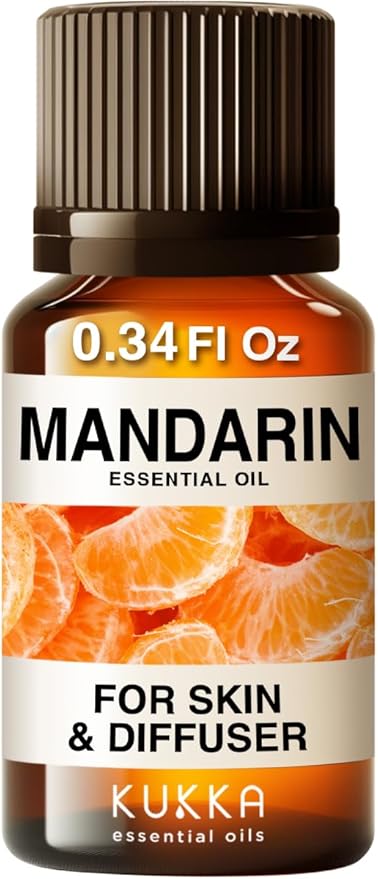 KUKKA Mandarin Essential Oils - 0.34 Fl Oz - for Hair, Skin, Diffuser, Aromatherapy & DIY Soap Making Scent - Bloomnest