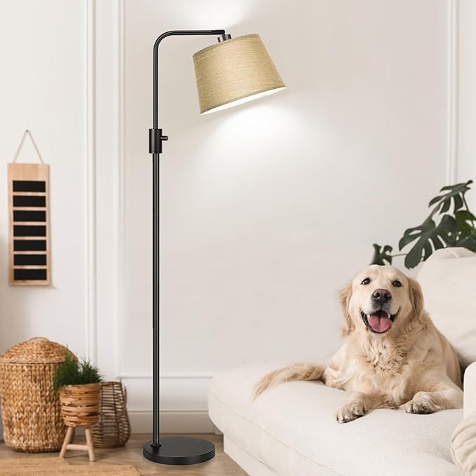 Nintiue Dimmable Floor Lamp, 1000 LM LED Edison Bulb Included, Arc Floor Lamps for Living Room Modern Standing Lamp Tall Lamps for Living Room Bedroom-Champagne - Bloomnest