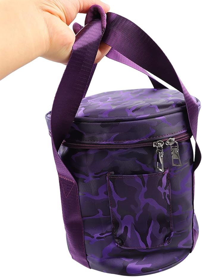 VGEBY Music Bowl Bag,Singing Bowl Storage Bag Crystal Singing Bowl Carrying Case with 2 External Pocket Dual (10in Pure Purple), VGEBYY6QTF2RHAO-12 - Bloomnest
