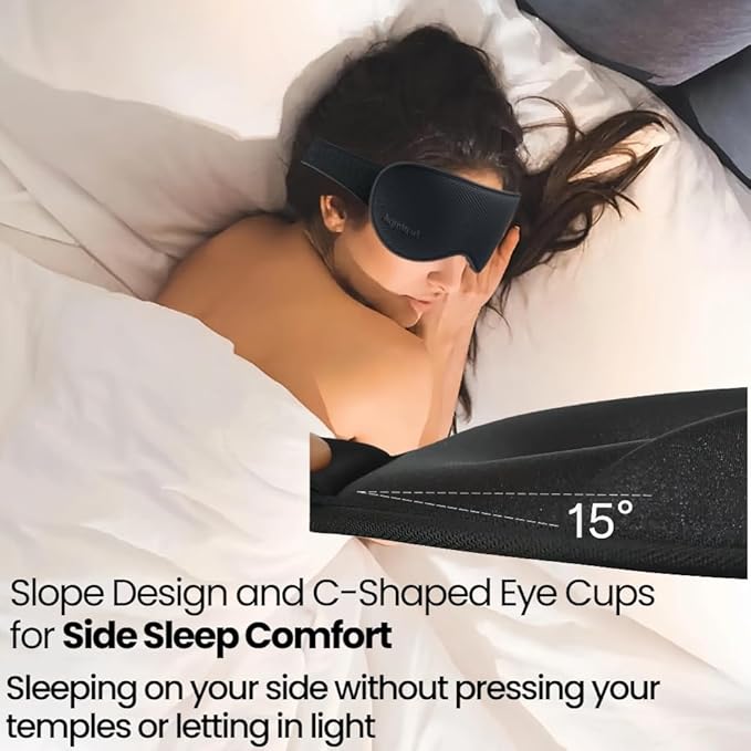 Sleep mask,100% Light Blocking Eye mask,Superior Materials to Silk,Travel Essentials,Sleeping mask,Eye mask for Sleeping - B-2-202508011518 - Bloomnest