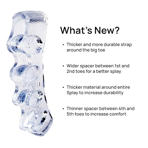 NABOSO Splay 2.0 Gel Toe Separators for Women & Men | Improves Toe Alignment, Relieves Foot Fatigue & Supports Natural Foot Posture - Durable, Comfortable Design for Daily Use | Pack of 1 - Clear - Bloomnest