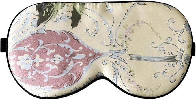 Maxfeel 100% Pure Silk Eye Mask Sleep Eye Mask Eye Cover Eyeshade Sleeping Eye Mask Floral Colors (#28) - Bloomnest