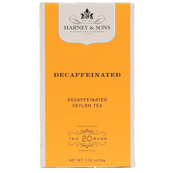 Harney & Sons Black Tea, Decaffeinated Ceylon, 20 Tea Bags, 1.26 oz./36 grams - Bloomnest