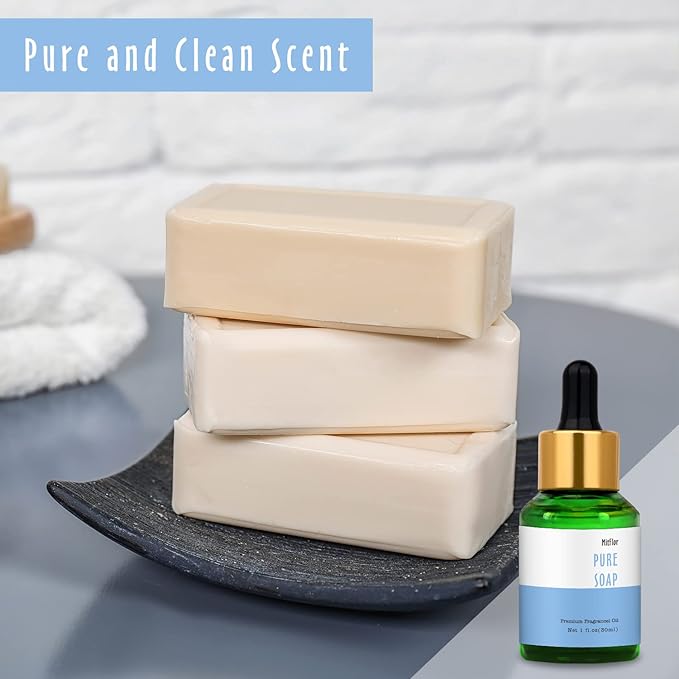 Pure Soap Fragrance Oil, MitFlor Single Diffuser Essential Oil, Large Size Premium Grade Fragrance Oil for Soap & Candle Making, Fresh & Clean Scent for Home Fragrance, 30ml - Bloomnest