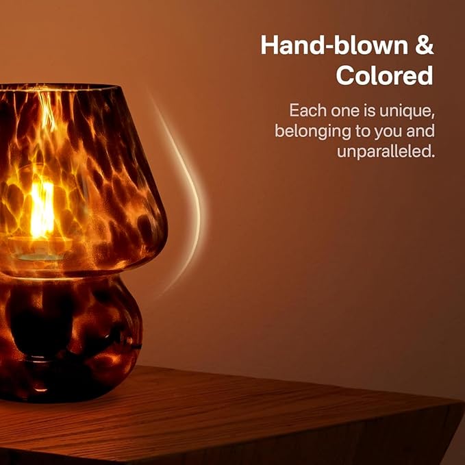 Mushroom Lamp Small Lamp Table Lamp for Bedroom, Desk Bedside Lamps for Living Room,Mushroom Decor Cute Mini Modern Mid Century Lamps for Night Stands,Aesthetic Home Living Room Decor(Black) - Bloomnest