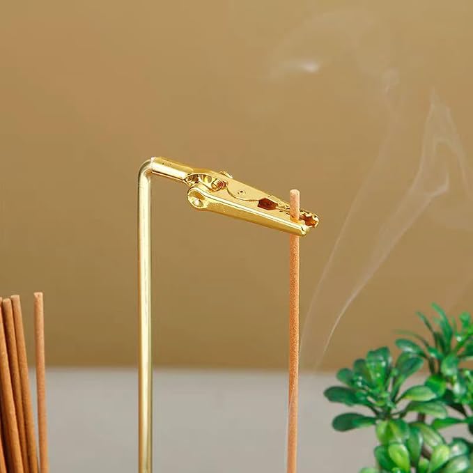 Incense Holder for Sticks with Ash Catcher-2 in 1 Glass Incense Stick & Candle Holder with Storage, Anti-Ash Flying insence-Sticks Burner for Meditation Yoga Spa Home Decor sage (Dark Base) - Bloomnest