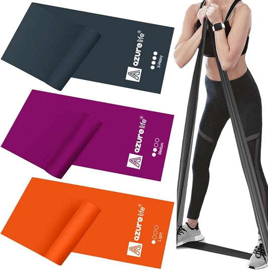 Resistance Bands,Professional Long Non-Latex Elastic Stretch Bands,Exercise Bands for Physical Therapy, Yoga, Pilates, Rehab, at-Home or The Gym Workouts, Strength Training - Bloomnest