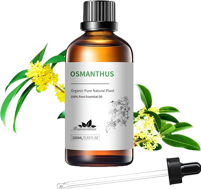 Pure Osmanthus Essential Oil, Mumianhua Natural Osmanthus Oil for Diffuser, Skin, Air Purifier,Candle Making, Massage, Relaxation, Evening Luxury, Garden Elegance, Home Fragrance 3.38 Fl Oz - Bloomnest