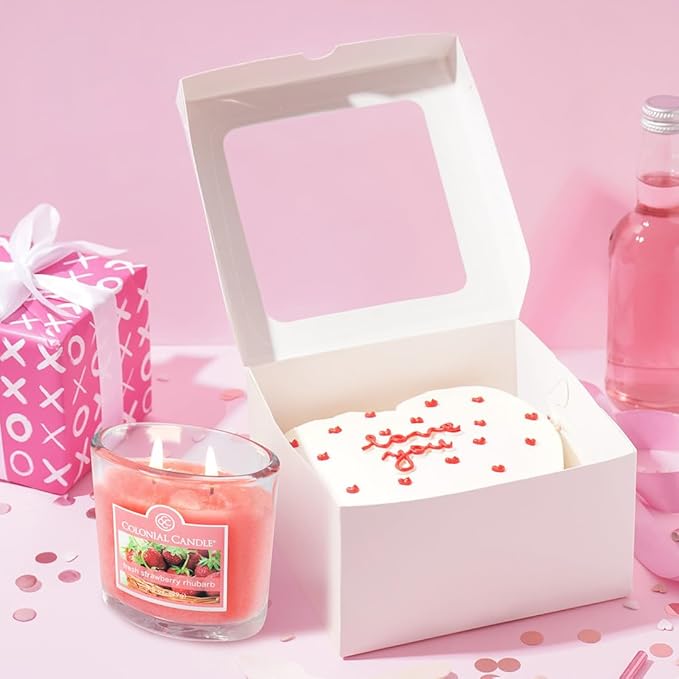 Colonial Candle Fresh Strawberry Rhubarb Scented Jar Candle, 2 Wick, 3.5 oz, Mottled Wax Candle - Bloomnest
