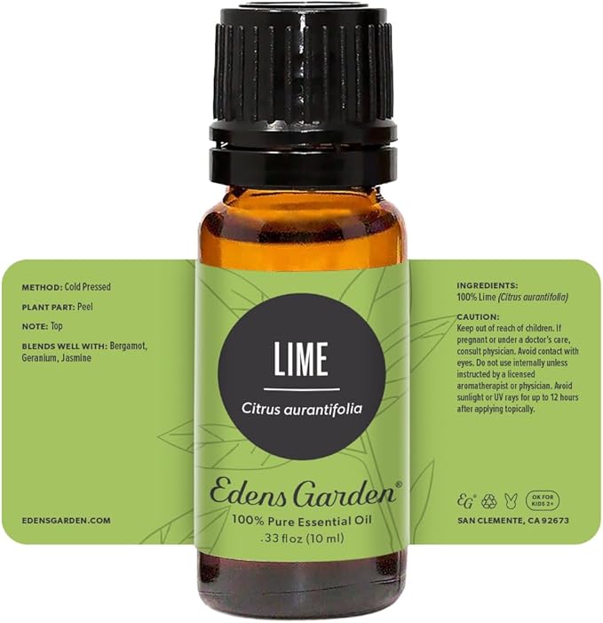 Edens Garden Lime Essential Oil- 100% Pure Premium Grade, Undiluted, Natural, Therapeutic, Aromatherapy, The Best for Diffuser, Candle, Laundry, Kid Safe 10 ml (.33 fl oz) EdensGarden