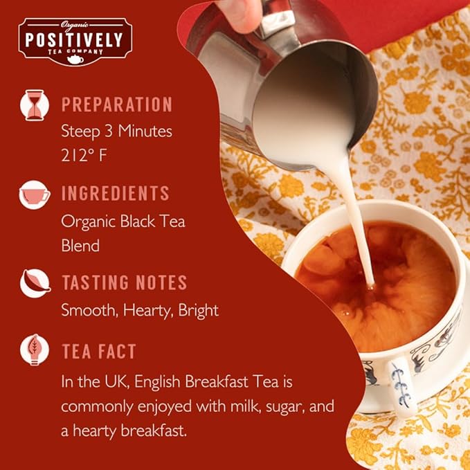 Organic Positively Tea Company, Black Tea Sampler, Loose Leaf, 4 Ounce, 3 Pack - Bloomnest