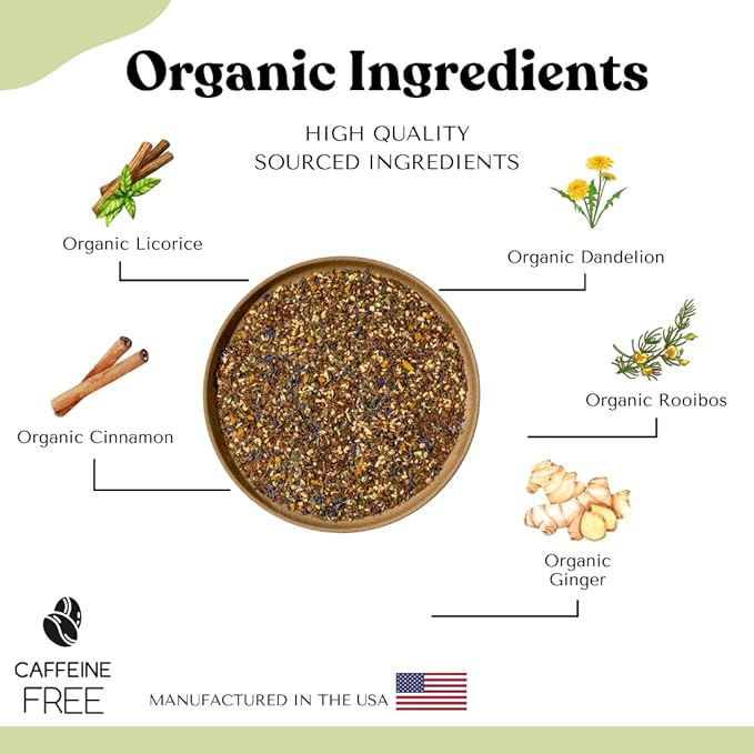Detox Liver Tea - Herbal Debloat Blend - AIP Autoimmune Protocol Compliant - Whole 30, Paleo Friendly - Organic Cleansing Herbs with Dandelion Root, Ginger, Rooibos - Bloomnest