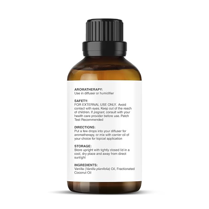 Majestic Pure Vanilla Essential Oil with Glass Dropper - 0.3 Fl Oz - 100% Pure and Natural Vanilla Oil - Premium Grade Essential Oils for Diffuser, Aromatherapy, Soap and Candle Making - Bloomnest