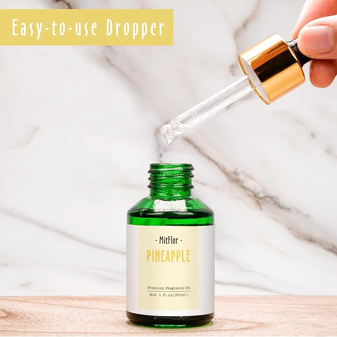 Pineapple Fragrance Oil, MitFlor Single Scented Oil, Large Size Premium Grade Fragrance Oil for Soap & Candle Making, Aromatherapy Oil, Sweet & Fruity Scent for Home Fragrance, 30ml - Bloomnest