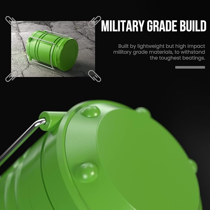 Lichamp LED Camping Lantern, 4 Pack Battery Powered Flashlight for Power Outages, Portable Collapsible Hanging Light Essential for Home, Outdoor, Emergency Lamp Survival Kit Gear for Hurricane, Green - Bloomnest
