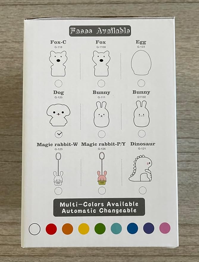 Night Lights Dog Silicone Bedside lamp for Children, Baby Nursery Light Decorative Lamps Decompression Light - Break Resistant/Eye Caring/Adjustable Brightness & Color/Time Setting - Medium - Bloomnest