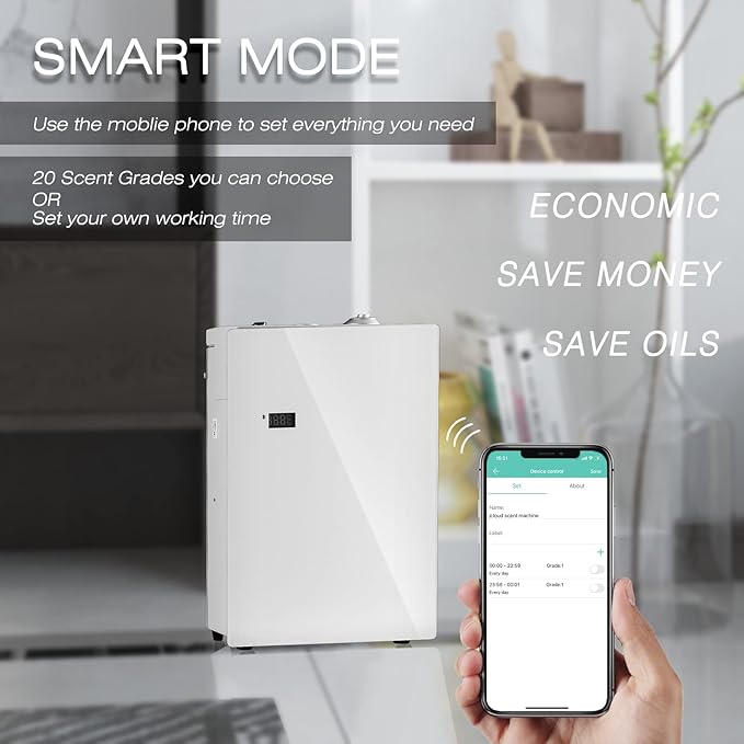 JCLOUD Smart Scent Air Machine Pro for Home, HVAC Scent Diffuser for Essential Oils 500ML with Cold Air Technology, Waterless Aromatherapy Diffuser Cover Up to 4500 Sq.Ft, White - Bloomnest