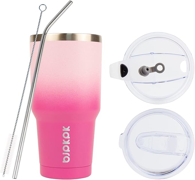 BJPKPK 30 oz Tumbler With Lid And Straw, Travel Coffee Mug,Cherry Blossom - Bloomnest