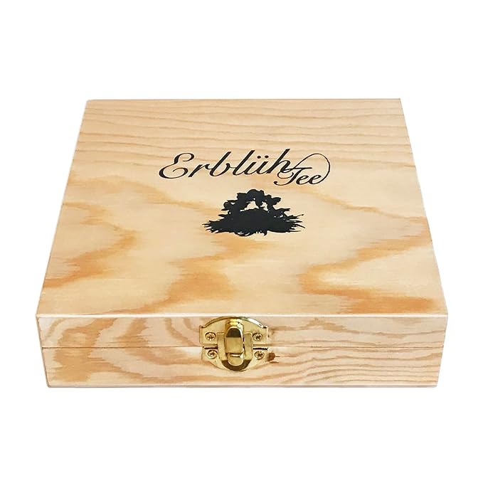 Creano Blooming Tea - Flowering Ball Gift Set in Stylish Wooden Box - 12 Pieces, White Tea - Bloomnest