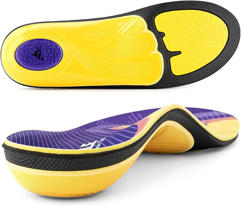 VALSOLE Heavy Duty Support Pain Relief Orthotics - 220+ lbs Plantar Fasciitis High Arch Support Insoles for Men Women, Flat Feet Orthotic Insert, Work Boot Shoe Insole, Absorb Shock with Every Step - Bloomnest