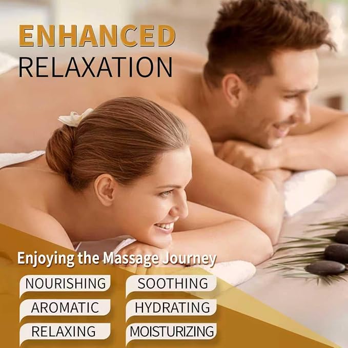 Aromatherapy Lavender Massage Oil for Calming, Soothing & Relaxing, Natural Body Massage Oil for Massage Therapy with Jojoba & Sweet Almond, No Stain & Non-Sticky, Spa Gift for Her Him