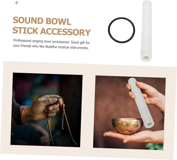 1Set Singing Bowl Mallet Lightweight Durable Striker for Sound Therapy Meditation Portable Music Bowl Accessory for Deep Relaxation - Bloomnest