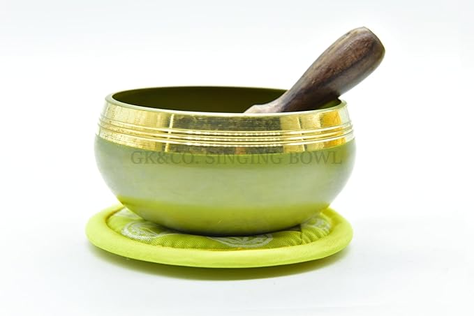 GK&CO. 3 Inch Yellow Color Chakra Tibetan singing bowls set, choose your favorite chakra bowl, improve your chakra meditation practice (Solar Plexus) - Bloomnest