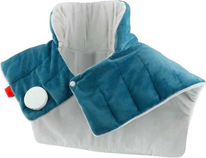 Comfytemp Heating Pad for Neck and Shoulders and Back, 2.6lb Weighted Electric Heat Pad FSA Eligible, Large HSA Heated Wrap, 9 Heat Settings & 11 Timer, Valentines Birthday Gifts for Women Men Mom Dad - Bloomnest