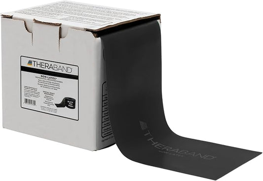 THERABAND Resistance Band, Black, Special Heavy, 50-Yard Roll, Latex Elastic Band for Exercise - Bloomnest