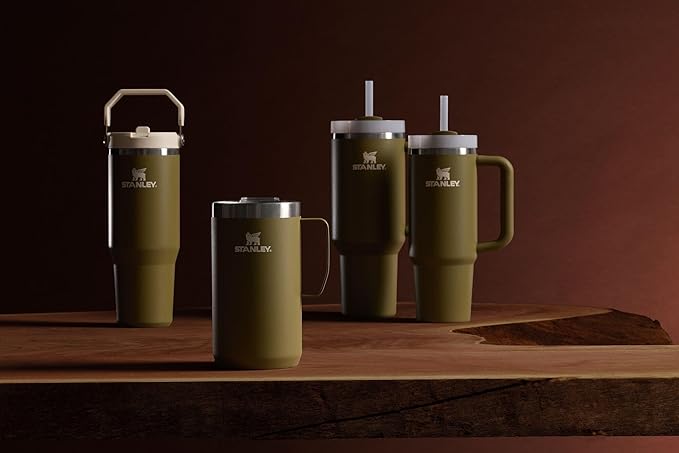 Stanley Quencher H2.0 Tumbler with Handle and Straw 40 oz | Flowstate 3-Position Lid | Cup Holder Compatible for Travel | Insulated Stainless Steel Cup | BPA-Free | Exclusive Thyme