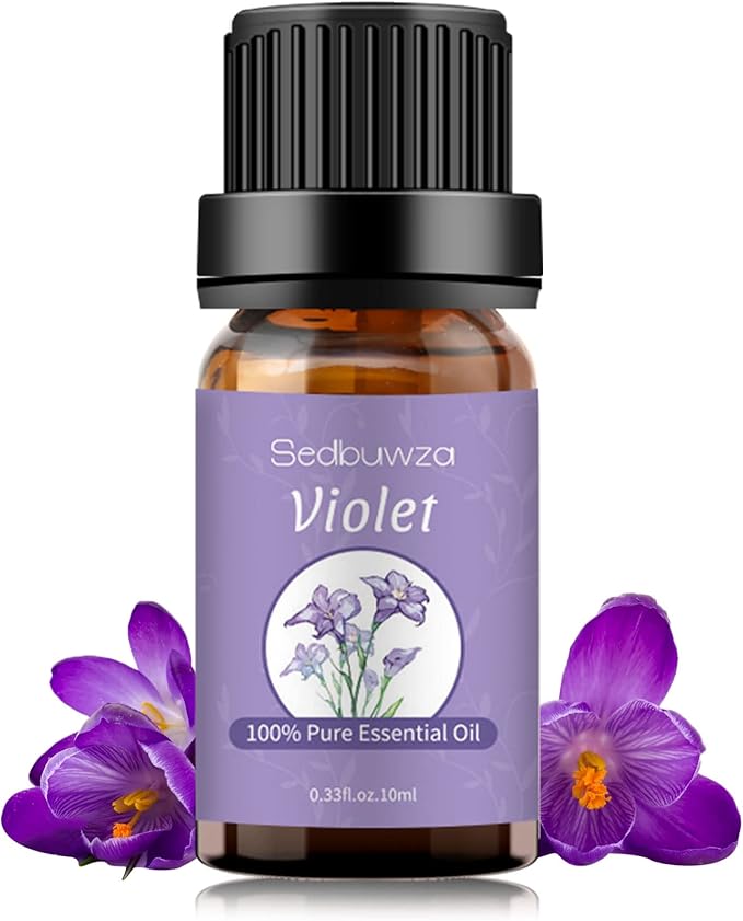 Sedbuwza Violet Essential Oil, 100% Pure Organic Violet Aromatherapy Gift Oil for Diffuser, Humidifier, Soap, Candle, Perfume Sedbuwza