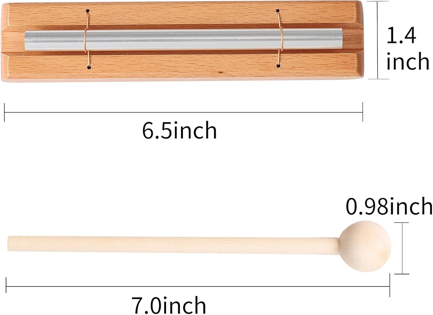 Energy Chimes Percussion Hand Bells: Solo Tone Chime Music Instrument with Mallet for Yoga Meditation Sound Healing Teachers' Classroom Tools