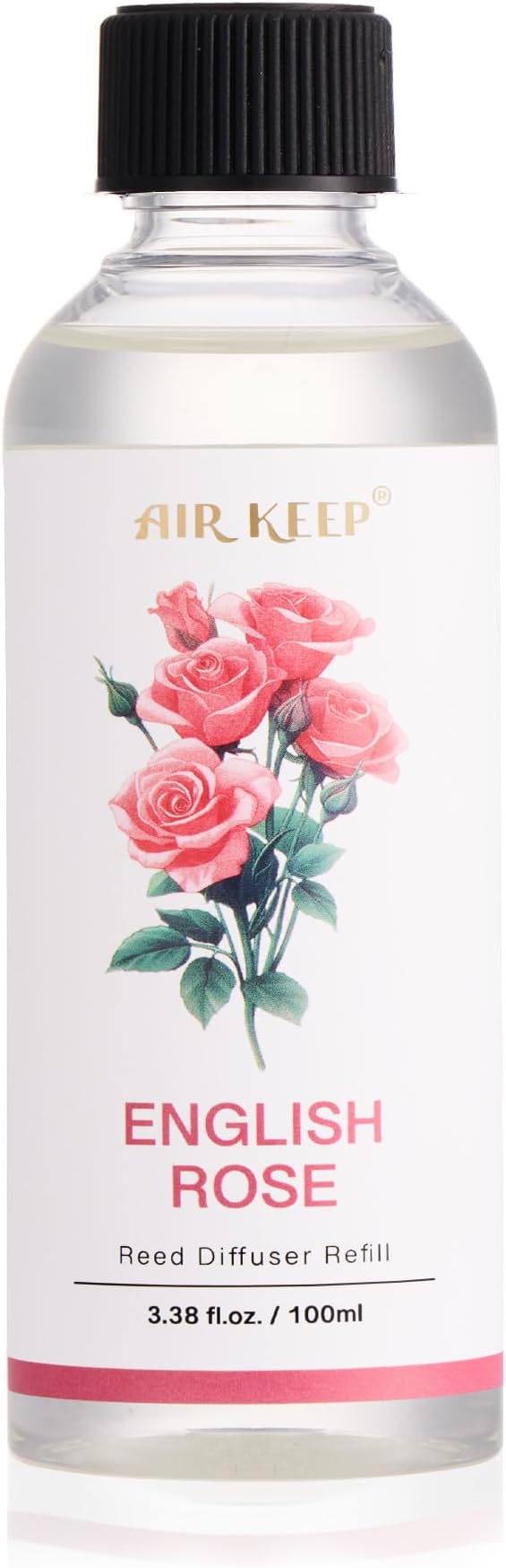 Airkeep Reed Diffuser Oil Refill/English Rose/3.38oz（100ml/1 Pack/Scented Oil Refill for Reed Diffuser Home Fragrance for Bedroom, Bathroom Office Home Decor - Bloomnest