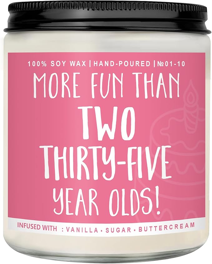 70th Birthday Gifts for Women, Perfect Birthday Present, Funny Presents for Mom, Friends, Wife, Sister, 7oz Vanilla Cream-Scented Candle - Bloomnest