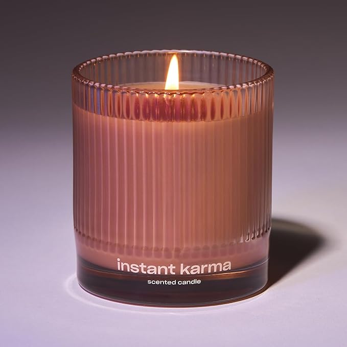 Instant Karma Luxury Scented Candle by Snif, Dark and Dreamy Scent, 50+ Hours, 100% Cotton Fiber Wicks, Soy Wax Blend, Non-Toxic, Vegan, 8.5 oz - Bloomnest