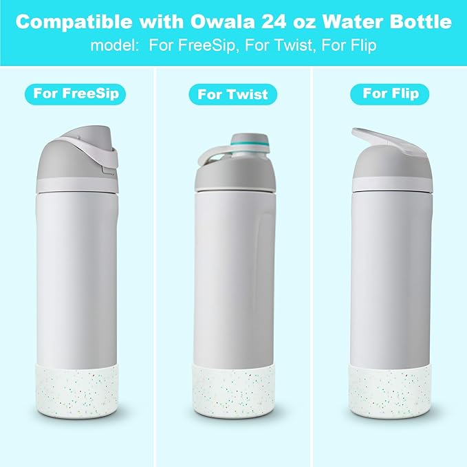 Silicone Boot for Owala Water Bottle 24 oz 32 oz 40 oz, Anti-Slip Protective Sleeve for FreeSip/Twist/Flip Stainless Steel Water Bottles Accessories BEONSKY